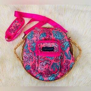 Simply Southern Pink Seashore Seahorse 2 Liter Hydro Jug Neoprene Carrier